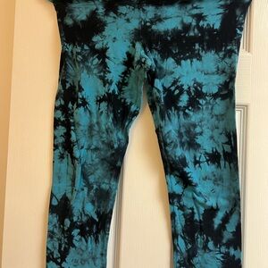 Calvin Klein Blue and Black Tie-Dye Leggings